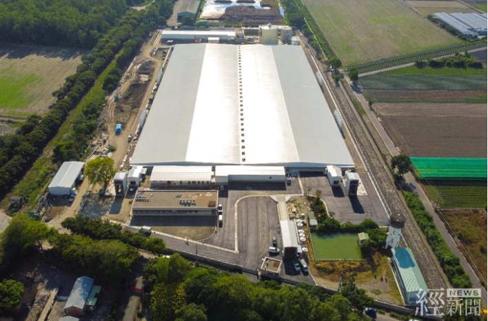 台糖虎尾綠能循環豬場全場空拍圖，該場正式於今年7月25日啟用。