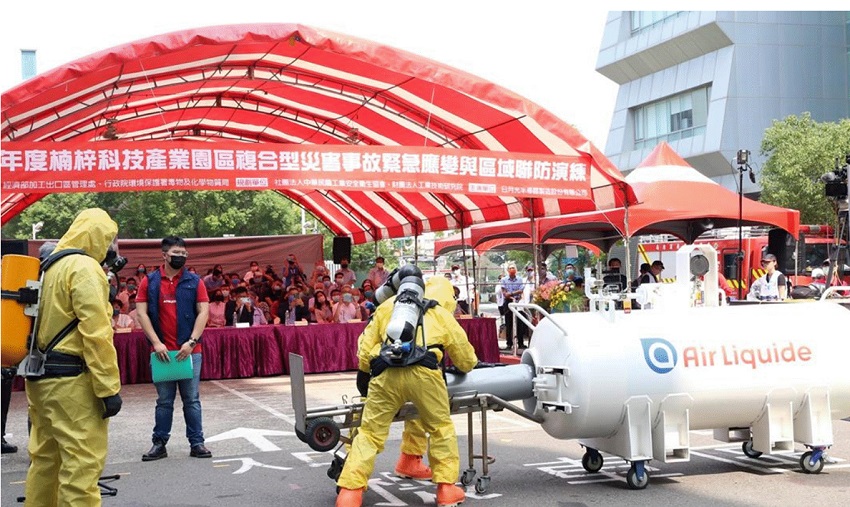 強化科技園區災害應變量能 加工處動員11單位演練