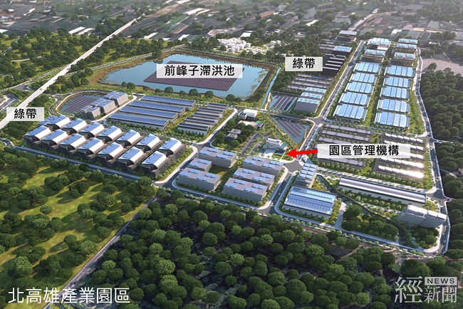 經濟部四大新園區招商率達九成，圖為北高雄產業園區。