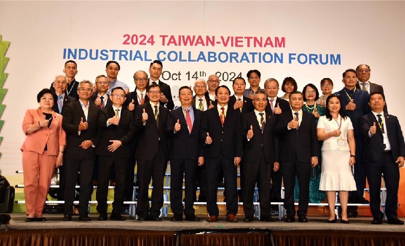 工總副理事長詹正田14日主持「2024臺越產業合作論壇」，企盼透過雙邊產業合作，協助紡織、機械等製造